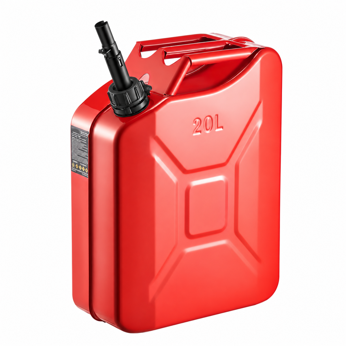 ⛽ Emergency Fuel, Always Ready: 20L Military-Style Steel Jerry Can with Spill-Free Spout! ⛽