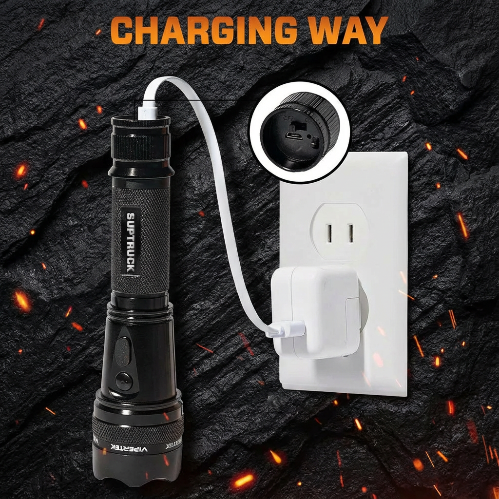 💥 2026 New Year Sale 75% OFF ️🔦 Voltaris 75M Stun Flashlight ⚡