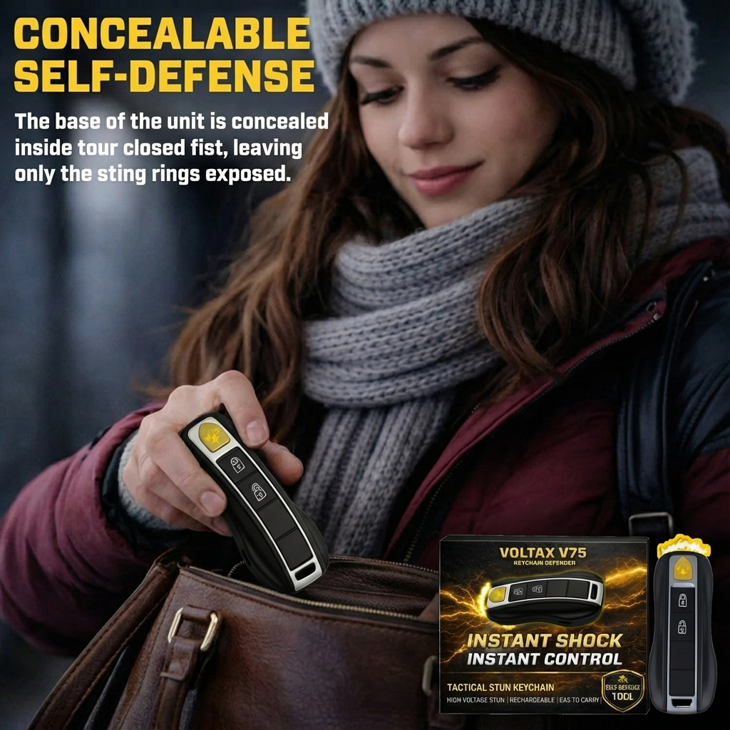 💥 2026 New Year Sale 75% OFF ️🔦Voltax 75M Stun Car Keychain ⚡