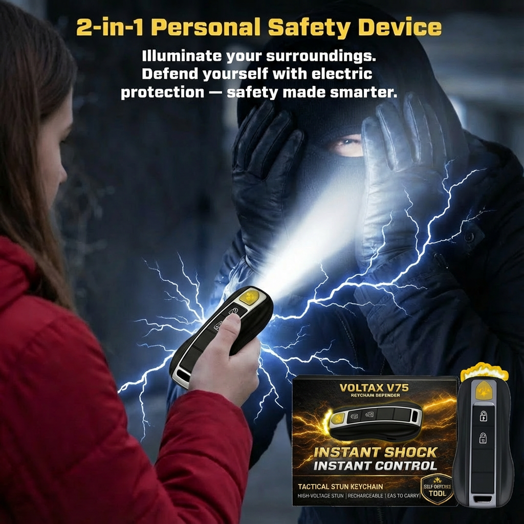 💥 2026 New Year Sale 75% OFF ️🔦Voltax 75M Stun Car Keychain ⚡