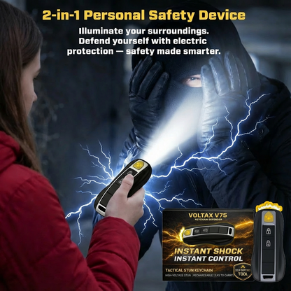 💥 2026 New Year Sale 75% OFF ️🔦Voltax 75M Stun Car Keychain ⚡