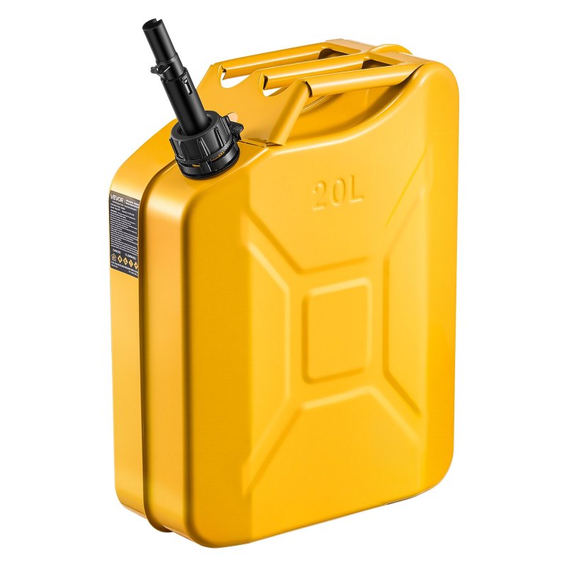 ⛽ Emergency Fuel, Always Ready: 20L Military-Style Steel Jerry Can with Spill-Free Spout! ⛽